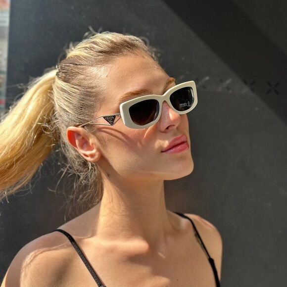 NEW PRADA PR14YS 1425S0 TALC DARK GREY SUNGLASSES - Picture 12 of 15